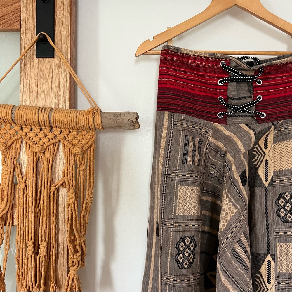 Bohemian Patterned Wide-Leg Pants
